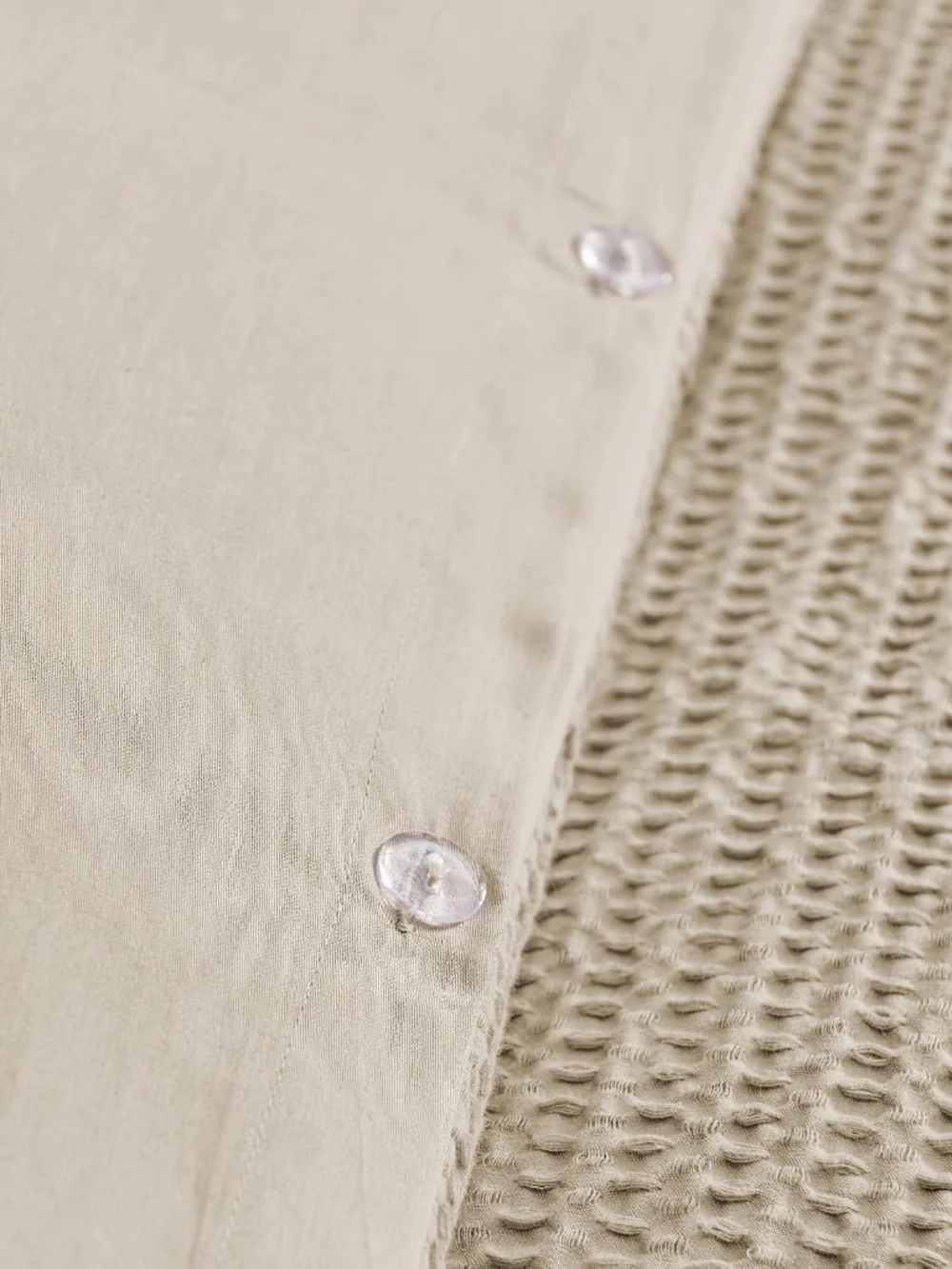 Levtex Cloud Waffle Textured 2 Pc Duvet Cover Set Taupe Twin